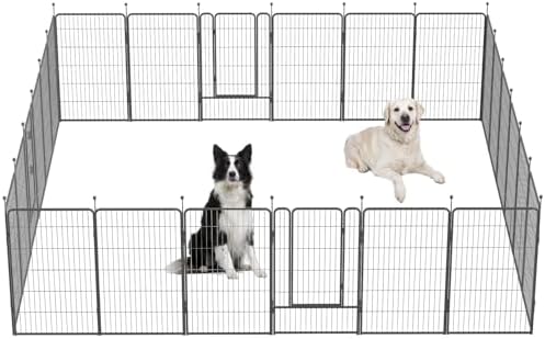 Dog Playpen, 32/40/45 Inch Height in Heavy Duty, Folding Indoor Outdoor by BestForYourPets