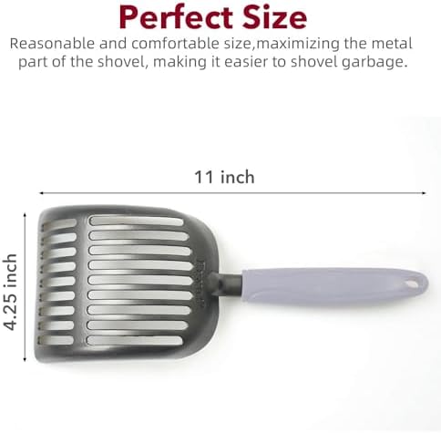 Cat Litter Scoop, Kitty Metal Scooper, Aluminum Alloy Sifter, Kitten Pooper - Image 2