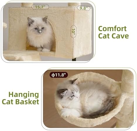 Gitelsnour Cat Tree Tower for Indoor Cats, Top Platform - Image 4
