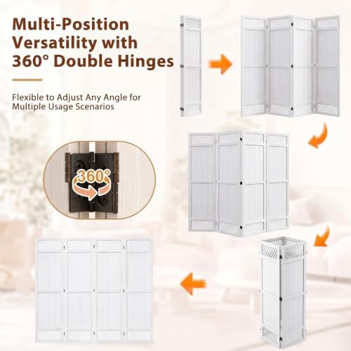 Wood Room Divider Privacy Screen - Image 5