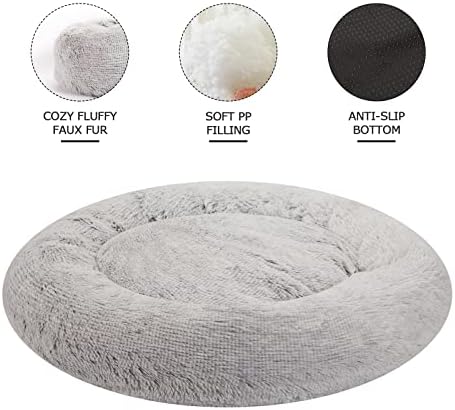Bedfolks Calming Fluffy Donut Dog Bed - Image 3