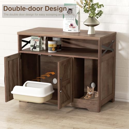 Halitaa Cat Litter Box Enclosure, Hidden Litter Box - Image 4