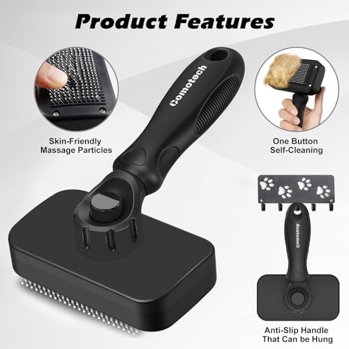 3PCS Cat Grooming Supplies, Cat Brush & Nail Clipper/Trimmer & Flea Comb - Image 2