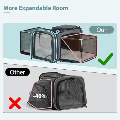 Pesen Expandable Dog and Cat Carrier, Airline Approved, Soft-Sided - Image 2