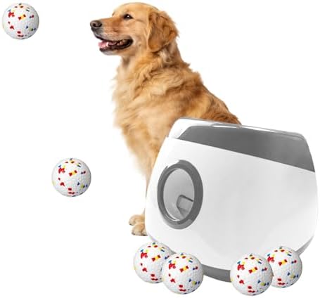 Automatic Dog Ball Launcher, 6 ETPU Balls, Adjustable Distance by ZAPELL