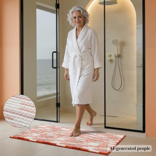 BSICPRO Bathroom Rugs Sets 2 Piece, Fall Bath Mat 20"x47"+20"x32" - Image 3