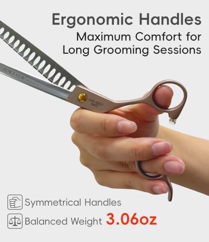 Thinning Shears for Dogs and Cats Rose Gold Pet Grooming Scissors Chunkers - Image 7