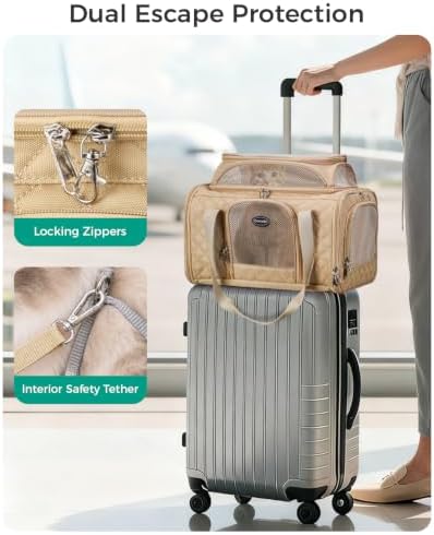 Pet Carrier Airline Approved 18x13x9.5 in, Soft-Sided Top-Expandable - Image 5
