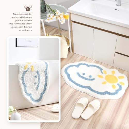 Molesun Cloud Bath Mat 20x31, Soft Absorbent Microfiber Bath Rugs - Image 3
