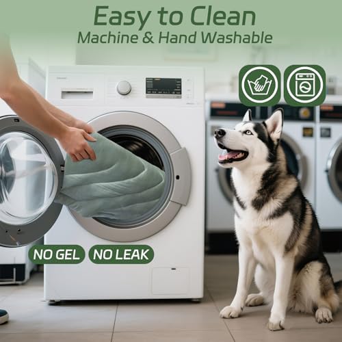 Washable Dog Crate Mat & Cooling Dog Mat Size C Green - Image 5