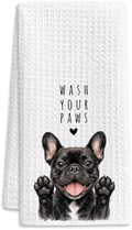 Black Frenchie Kitchen Towel, Hand Towel, French Bulldog Gifts by Buildinest