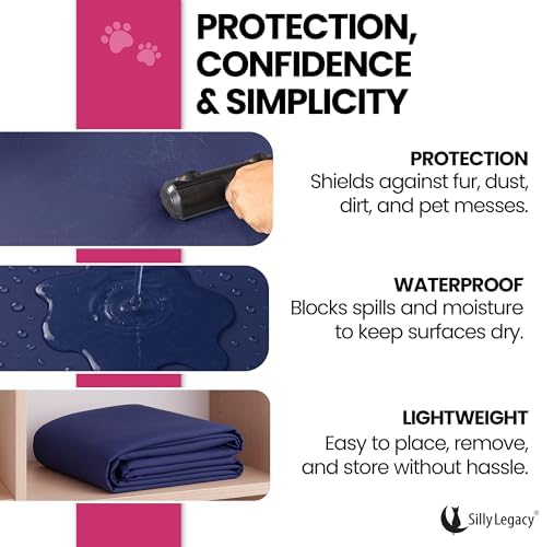 Thin Reversible Waterproof Protective Bed Cover, - Image 4