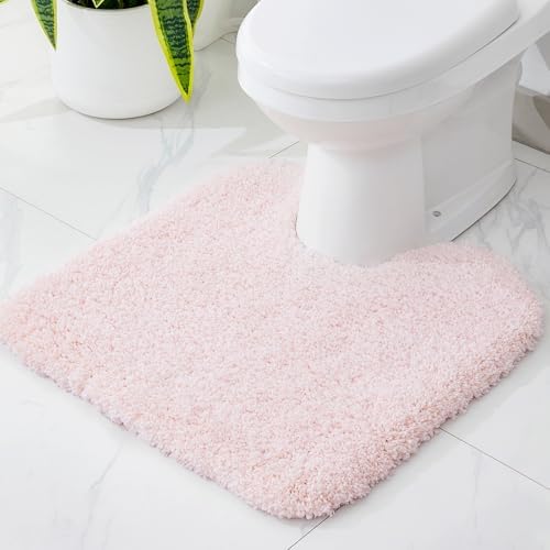 Disolla Toilet Rug 22x24 Sakura Pink, Soft Toilet Mat U-Shaped Washable by Disolla