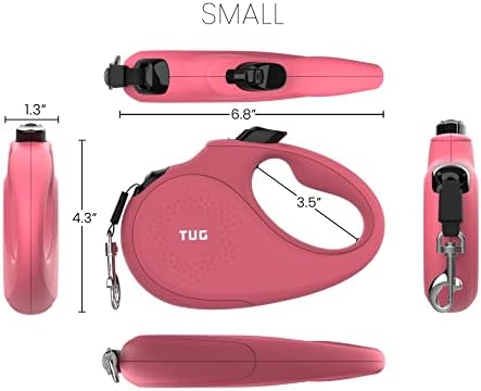 TUG Monochrome 360° Tangle-Free Retractable Dog Leash | 16 ft Strong Nylon Tape - Image 3