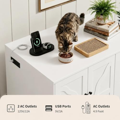 Garvee Cat Litter Box Enclosure, Large Cat House - Image 4