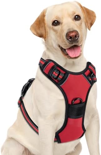 No Pull Dog Harness, Adjustable Reflective Front Clip Pet Vest by Unknown