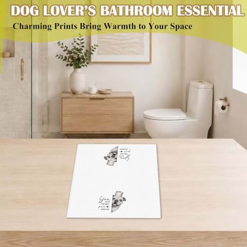 Funny English Bulldog Bathroom Hand Towel, Dog Lover Gifts-A03 - Image 3