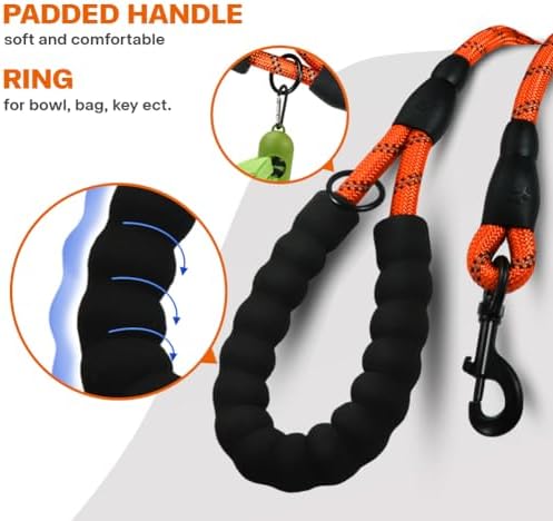 Taglory Rope Dog Leash for Small Medium Dogs, 6 FT Padded Handle - Image 4
