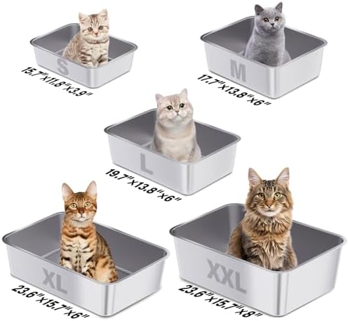 Stainless Steel Litter Box XXL, Metal Litter Boxes 8 inch Deep - Image 6