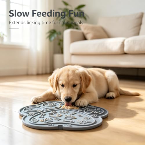2 Pack Paw Lick Mat for Dogs Cats, BPA-Free Silicone, Suction Cups - Image 2