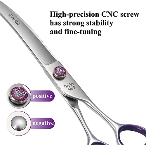 7'' Curved Dog Grooming Scissors - Image 2