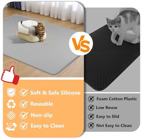 Silicone Cat Litter Mat 45" x 30" Cat Mat - Image 3