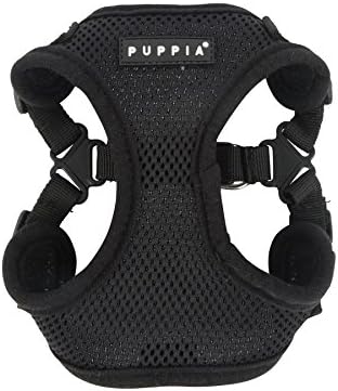 Puppia PARA-HC1533-BK-S Black Soft Harness C Pet-Vest-Harnesses by PUPPIA