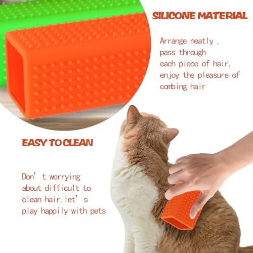 2pcs Pet Dog Cat Hair Remover, Pet Hair Removal Tool, Carpet Cleaner, Rubber - Image 5