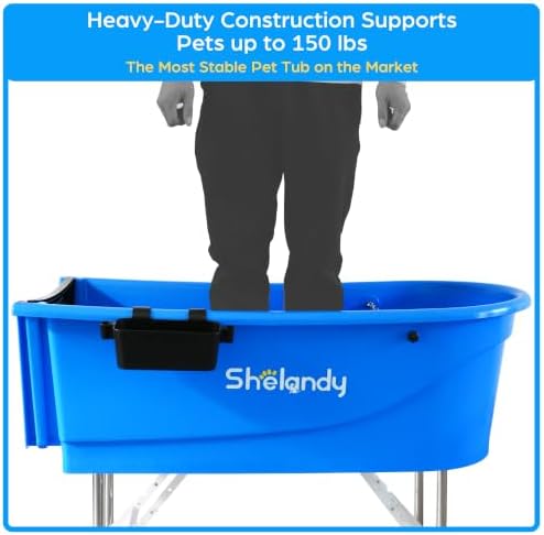 SHELANDY 45" Pet Grooming Bathtub Dog Wash Station | Heavy Duty Bathing Tub - Image 4