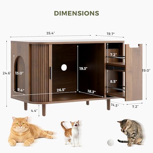 IRONCK 35.4" Cat Litter Box Enclosure - Image 2