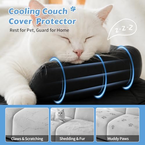 Cooling Dog Bed Mats with Neck & Head Support, 31.5 x 23.62 inch Black - Image 4