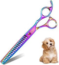 DRGSKL Rainbow Dog Thinning Shears, Offset Pet Grooming Scissors by ProfessionalKitchenKnife