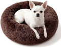 nononfish Fluffy Donut Dog Bed for Small Dogs, Cozy Round Pet Bed by nononfish