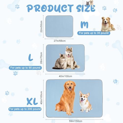 Buvlnee Summer Dog Cooling Mat Washable Ice Silk Self Cool Pad - Image 6