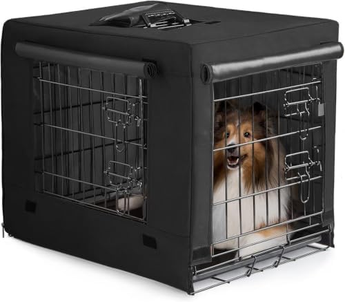 DONORO Dog Crates for Medium Large Size Dogs Indoor Double Door Dog Kennels & by DONORO