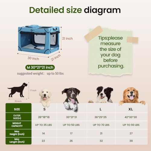 Portable Collapsible Soft Dog Crate - Image 3