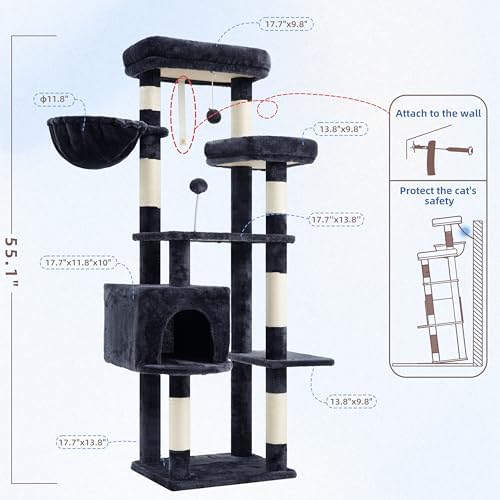 Gitelsnour 55.1'' Cat Tree Tower - Image 7
