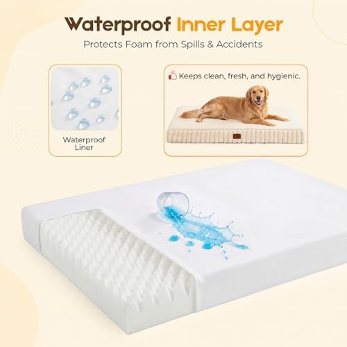 Orthopedic Dog Bed for Medium Dog, Waterproof Washable Pet Bed for Crate - Image 5