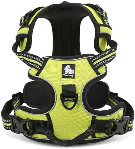 TRUE LOVE Adjustable No-Pull Dog Harness Reflective Vest, Neon Yellow - Image 4