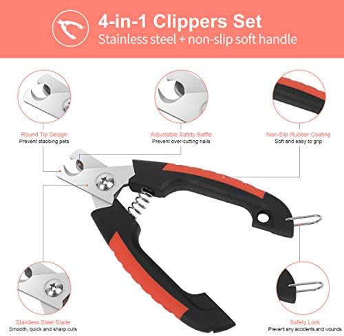 Dog Nail Clippers Trimmer Set, Quick Safety Guard to Avoid Over-Cutting - Image 3