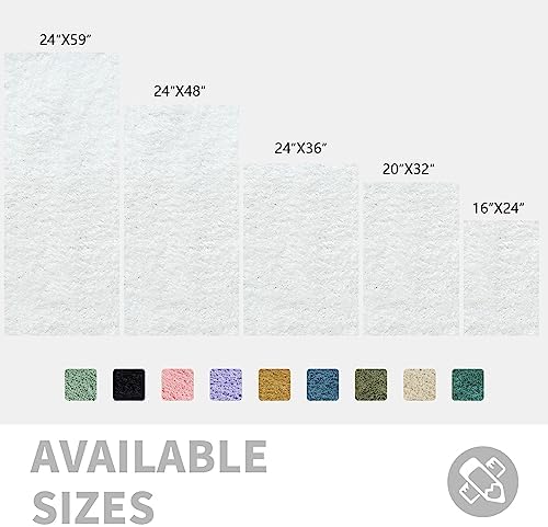 CozeCube 24"x16" White Non Slip Microfiber Bathroom Rug Washable - Image 5
