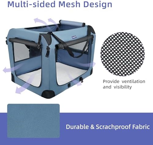 Petprsco Collapsible Dog Crate, 40 inch Portable Dog Crates - Image 5
