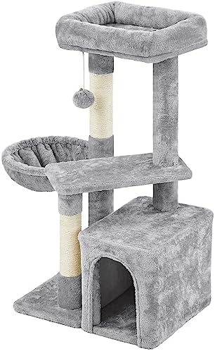 Topeakmart 34in Small Cat Tree w/Condo & Basket by Topeakmart