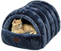 Covered Cat Bed Cave for Indoor Cats, 2-in-1 Enclosed Pet Bed for Kittens by Unknown