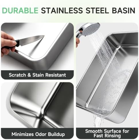 High-Sided Stainless Steel XL Cat Litter Box - Image 3