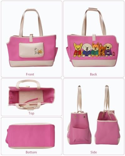 Dog Purse Carrier for Small Dogs, Embroidered Pet Tote - Image 7
