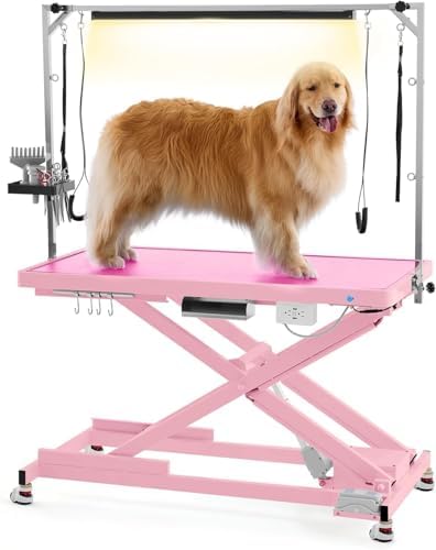 POLIMO Professional LED Electric Dog Grooming Table by BathTimeMadeEasy