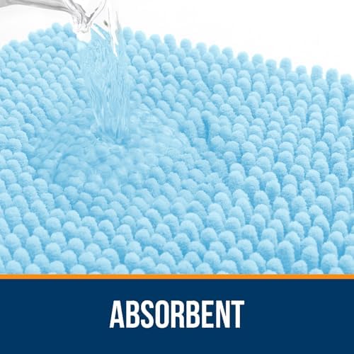 OLANLY Bathroom Runner Rugs 59x20, Extra Soft Absorbent Chenille Bath Rugs - Image 4