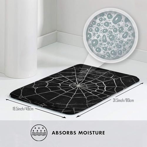 Spider Web Bath Mat Non-Slip Soft Microfiber Bathroom Rugs Washable Bathmat - Image 5