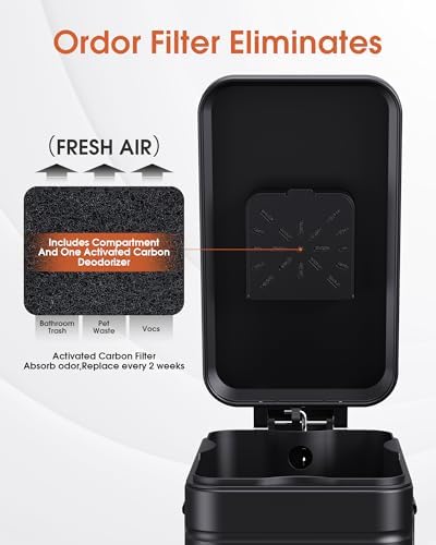 Small Trash Can with Lid, 2.6 Gal Dog Poop Trash Can - Image 5